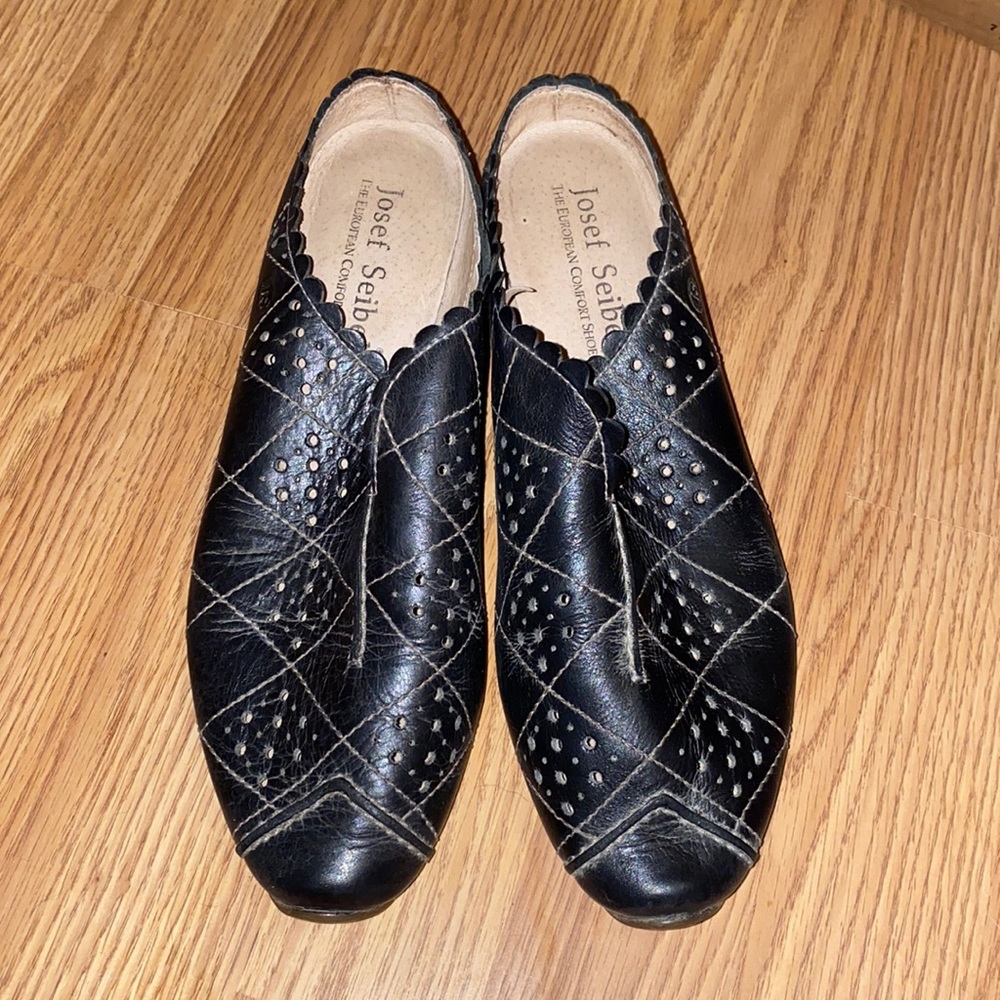 black slip ons